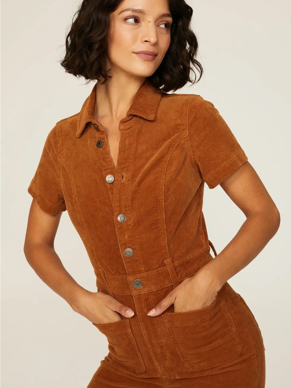 Show Me Your Mumu — Everhart Jumpsuit in Camel Corduroy